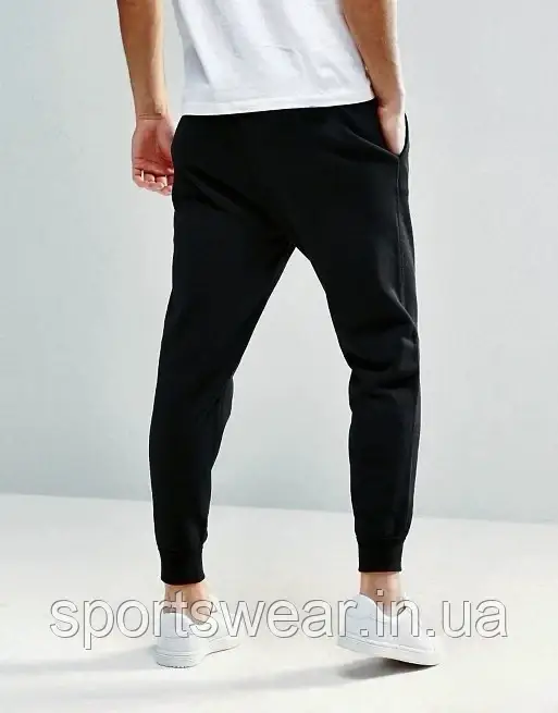 Мужские брюки спортивные черные весна-лето, Штаны мужские однотонные для спорта, дома повседневные Трикотаж - фото 2 - id-p1610473651