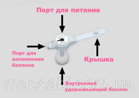 Гастростома 14Fr размер 2.0 HALYARD MIC-KEY с удлинителем для питания