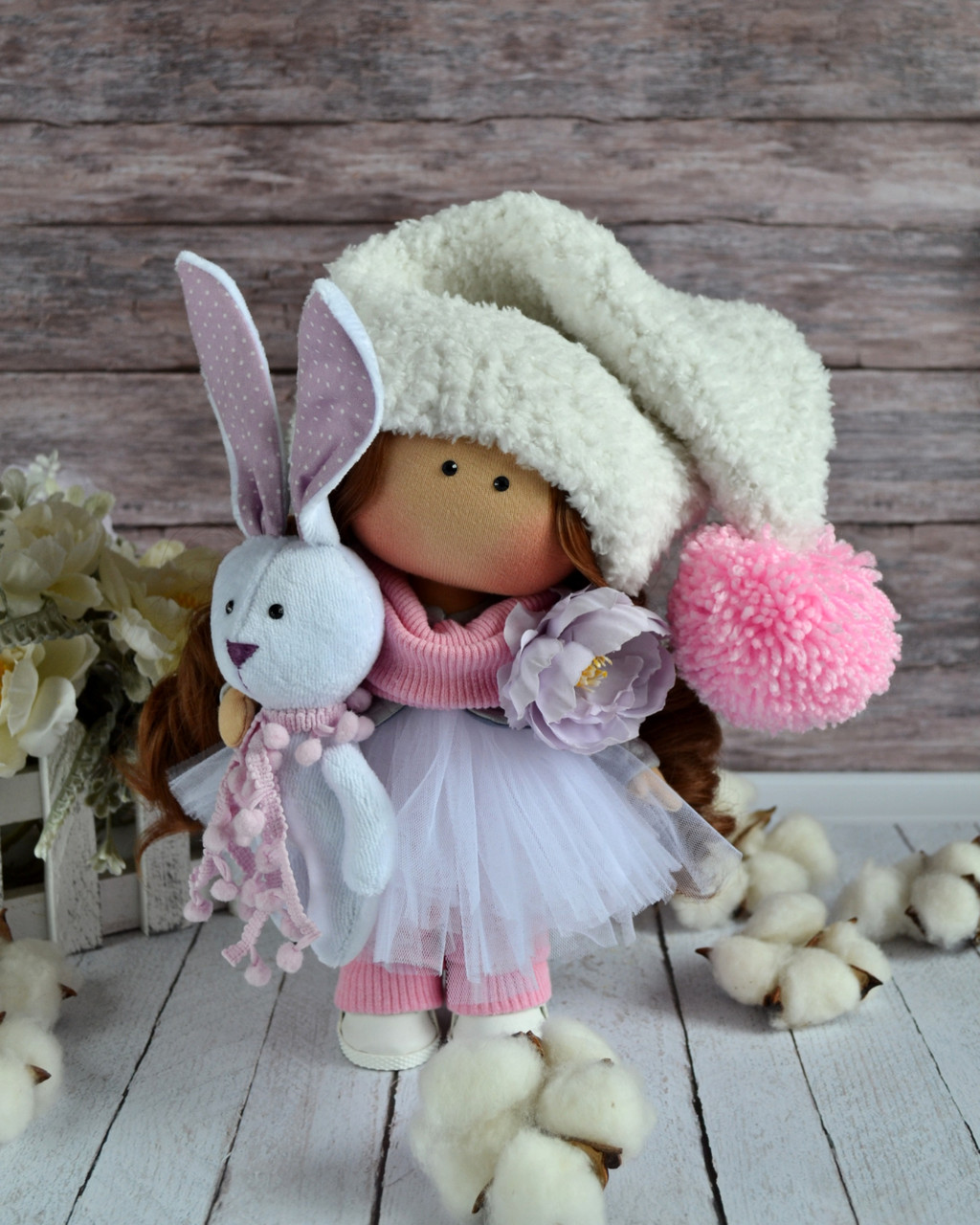 Текстильна лялька ручної роботи- Лялька з тканини -  Авторська лялька - Лялька тільда