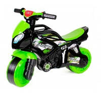 Детский музыкальный беговел мотоцикл Технок 5774 зеленый толокар музыка свет транспорт для детей