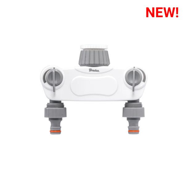 Розподільник з 2 кранами на кран 1" або 3/4", 
SOLID, WHITE LINE, на карті, WL-3032K