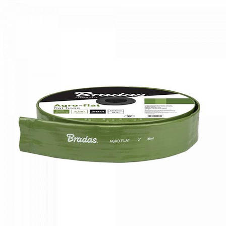 Шланг плаский, AGRO-FLAT PVC W.P.6/B.P.12 Bar, 1 1/2", 50м,
зелений, WAF6B112050, фото 1