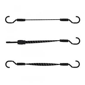 Гумка еластична FLAT BUNGEE CORD HOOK чорна 1,8 х 40см
- 2 шт, у блістері, BCH5-18040BC-B, фото 3