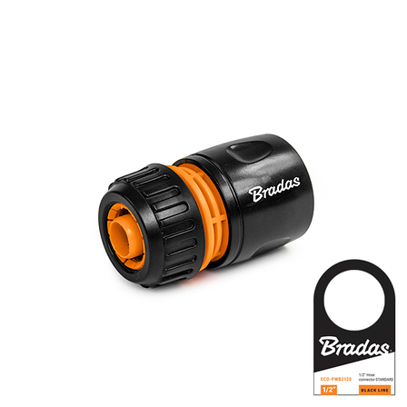 Конектор 1/2" - STANDARD, з ярликом, BLACK LINE, ECO-PWB2120, фото 1