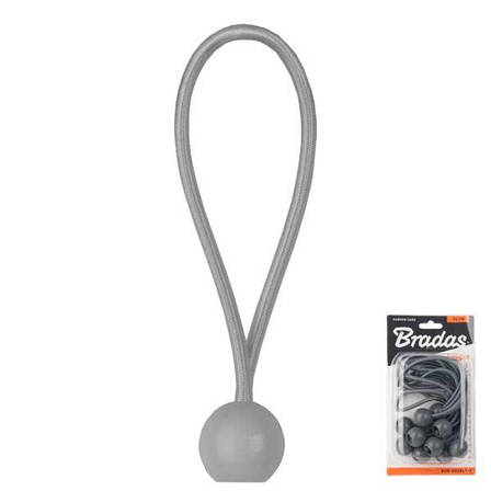 Петля еластична гумова з кулькою 15см х
10шт. BUNGEE CORD BALL, BCB-0515GY-B, фото 1