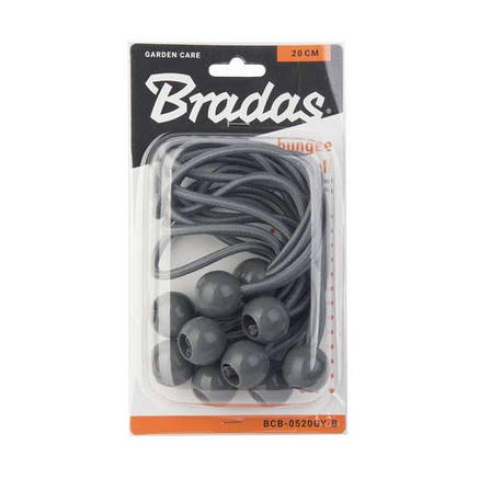 Петля еластична гумова з кулькою 15см х
10шт. BUNGEE CORD BALL, BCB-0515GY-B, фото 3