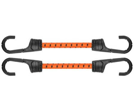 Шнур еластичний гумовий 60см х 2шт. з металевими
гачками PVC BUNGEE CORD HOOK, BCH2-08060OR-B, фото 1