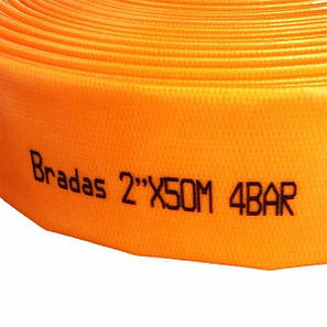Шланг плаский AGRO-FLAT PE W.P.4 – 4" – 50м, ORANGE, WAF4B400050, фото 3