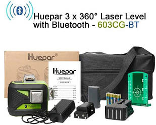 Новий лазерний рівень-нівелір 3D з блютуз-Huepar 603BT-H,603CG-BT,LR-6R