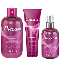 Набор для восстановления волос Inebrya SheCare Kit (shmp/300ml + h/spray/200ml + mask/250ml)