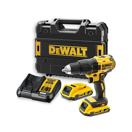 Потужний акумуляторний дриль-шуруповерт безщітковий DeWALT DCD777S2T : 65 Нм, 18B (акум. 2шт 1.5A ельбокс), фото 1
