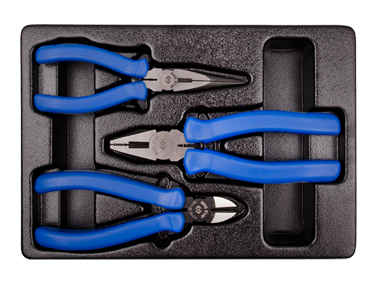 Набір шарнирногубц. інструменту 3 предмета (плоскобцы/бокорізи/тонкогубци) KING TONY 9-40103GP (Тайвань), фото 1