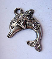 Підвіска металева. Дельфін, 24х30 мм