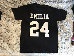 Нанесение имени и номера на детские футболки