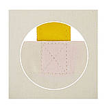 Еко-сумка з бавовни "Comby" (43х40х14 см) 240 г/кв.м незабарвлена з жовтим, фото 4