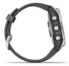 Смарт-годинник Garmin Fenix 7S – Standard Edition Silver with Graphite Band, фото 4