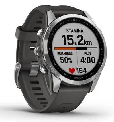 Смарт-годинник Garmin Fenix 7S – Standard Edition Silver with Graphite Band, фото 1