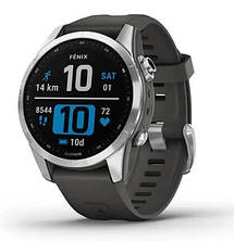 Смарт-годинник Garmin Fenix 7S – Standard Edition Silver with Graphite Band, фото 6