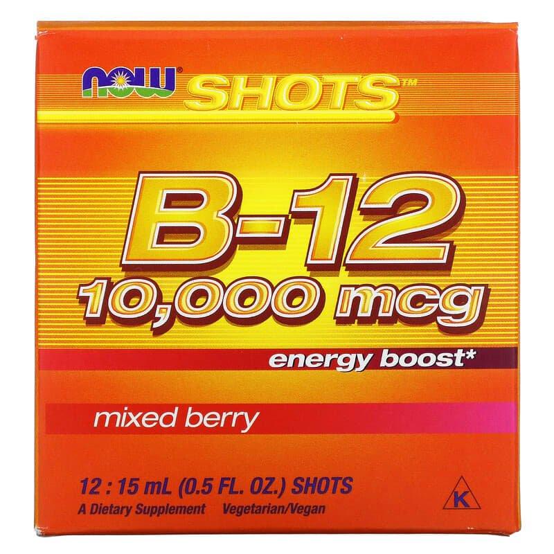 B-12 Mixed Berry 1,000 мкг Now Foods 12 шт, фото 1