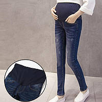 Стрейчевые джинсы скинни для беременных, синий - XL