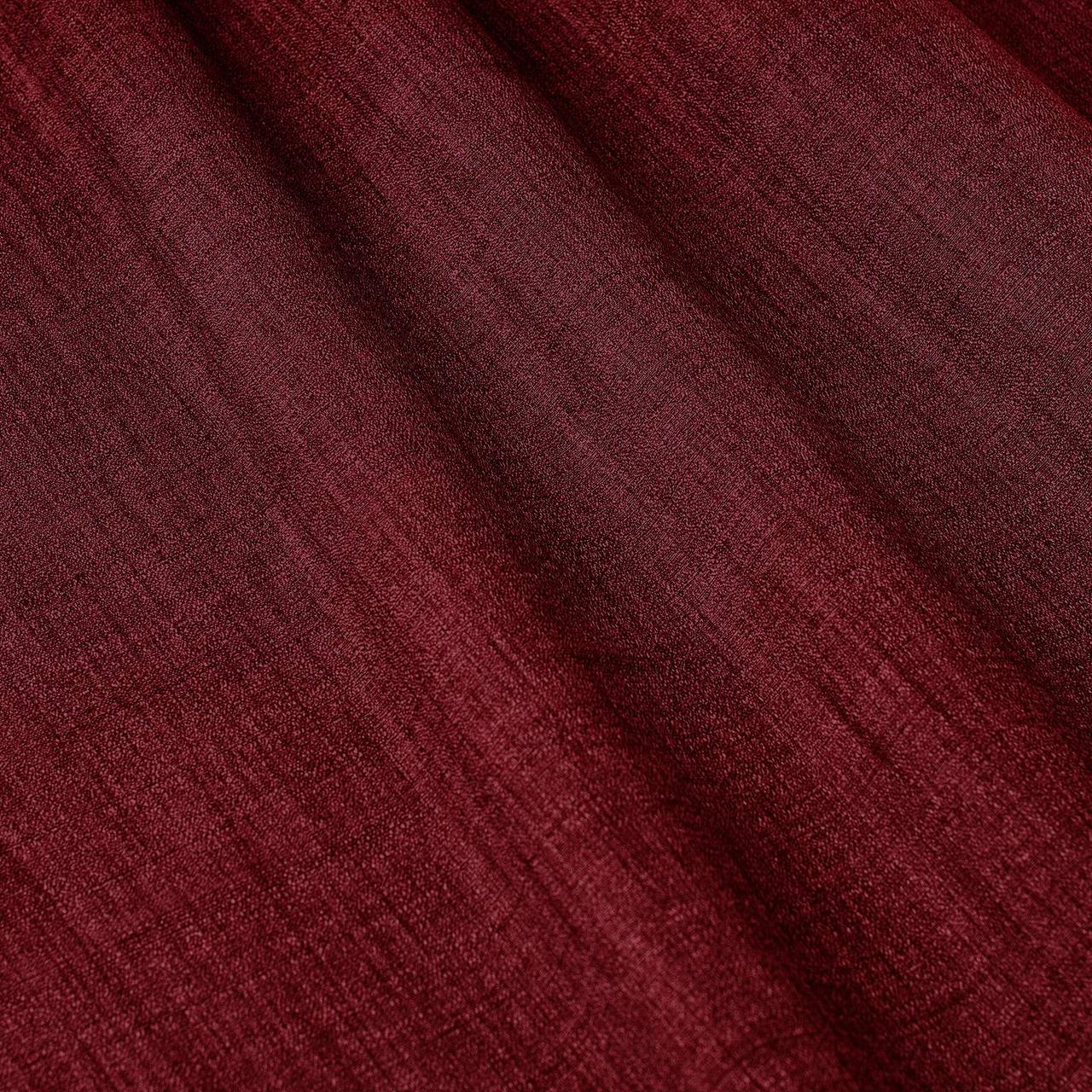 Декоративна однотонна тканина рогожка Осака бордового кольору 300см 88369v13, фото 1