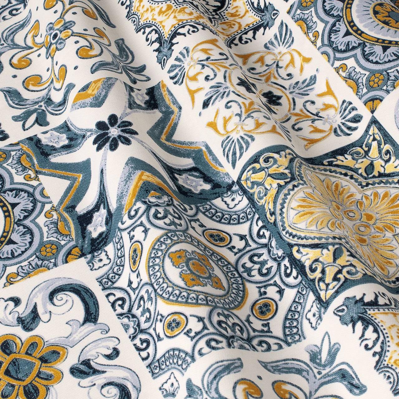 Декоративна тканина плитка синя 180см 88134v1, фото 1