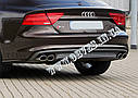 Дифузор заднього бампера Audi A7 2011-2014 стиль S7, фото 6