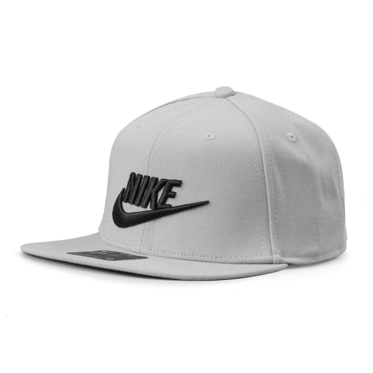 Кепка з прямим козирком Nike Futura Snapback In Grey 6-панельний снепбек (891284-077)