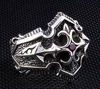 Серебряный мужской перстень Рыцарский кольцо печатка подарок