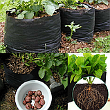Grow Bag 5 літрів Тканинні горщики / контейнери для рослин (щільність 70 г/м2), фото 6
