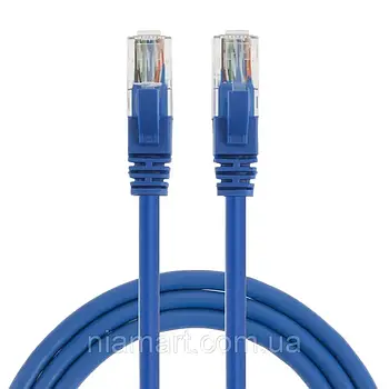 Патчкорд, вита пара для інтернету LAN CAT5 30 метрів Blue