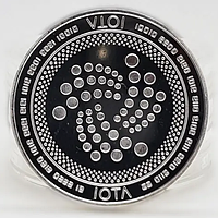 Монета сувенирная IOTA серебряного цвета