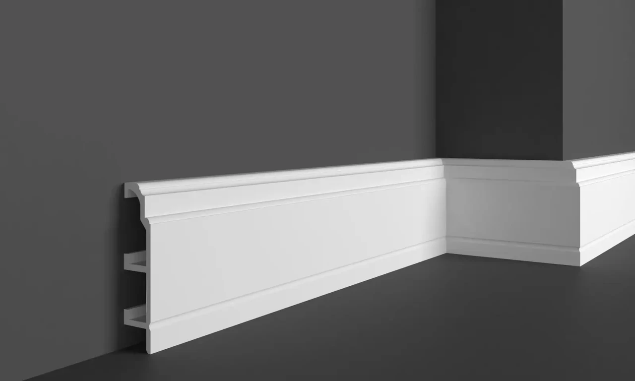 Фігурний декоративний плінтус з полімеру підвищеної щільності  110 мм, 2,0