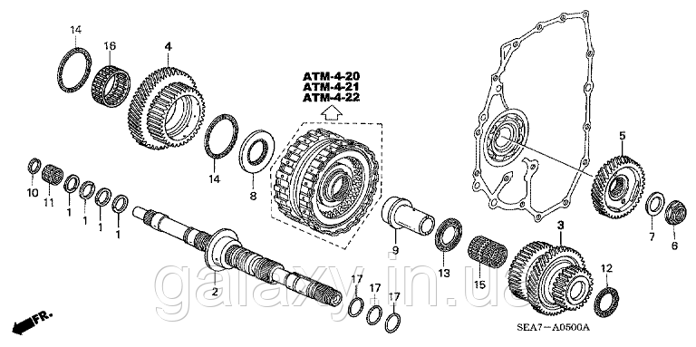Підшипник КПП голчастий Honda Accord, CRV 2,0 (RV-1) 2003-2008
