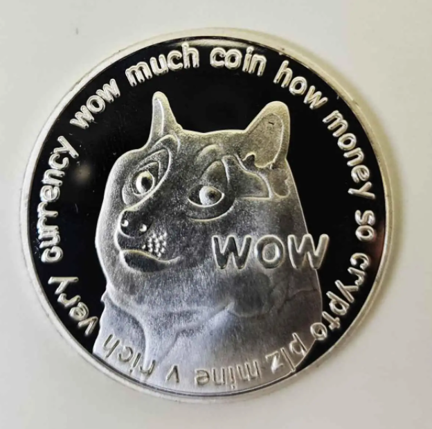 Монета сувенірна Dogecoin срібло