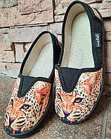 Мокасини WALDI LEOPARD на резинці