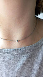 Срібне кольє з кулькою 5 мм