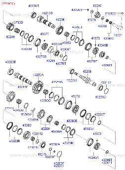 Підшипник КПП голчастий Hyundai Santa Fe 2,2 CC 4WD