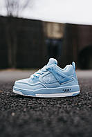 Кросівки дитячі Nike Jordan 4 Off-White шкіряні блакитні на хлопчика та дівчинку стильні зручні осінь весна