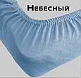Простирадло на гумці 200 220 махра щільне, велике натяжне простирадло на матрац Кремовий, фото 5