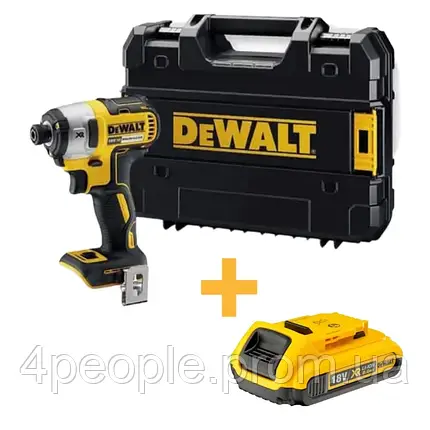 Акумуляторний ударний шуруповерт DeWalt DCF887NT+DCB183, фото 2