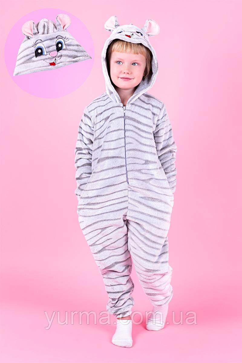 Кігурумі дитячий і підлітковий "Шиншила" , піжама на змійці топ Юрма одяг