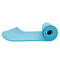 Коврик (мат) для йоги и фитнеса Springos NBR 1 см YG0033 Sky Blue, фото 2