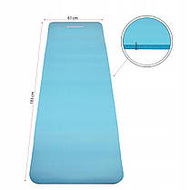 Коврик (мат) для йоги и фитнеса Springos NBR 1 см YG0033 Sky Blue, фото 2