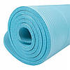Коврик (мат) для йоги и фитнеса Springos NBR 1 см YG0033 Sky Blue, фото 3