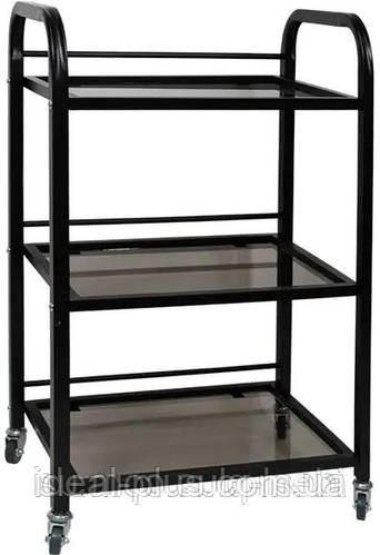 Тележка черная для салонов красоты столик-тележка для наращивания ...