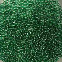 Бисер Ярна Корея размер 10/0 цвет 50 зеленый серебро 50г
