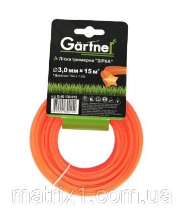 Ліска для садових триммерів "Зірка" 3.0 мм × 15 м Gartner, фото 1
