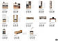 Комплект меблів для підлітка у скандинавському стилі Сокме Айго 192 см бук пісочний з фасадами білий і пельтро, фото 2