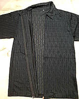 Рубашка мужская на молнии черная Турция 48р